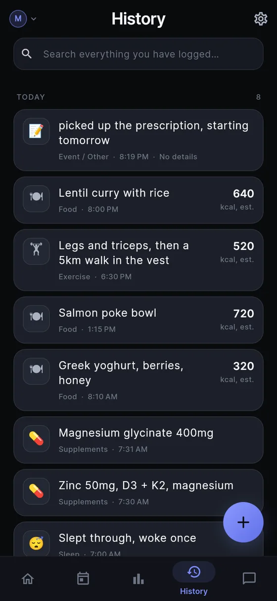 Sayved: Life log app: log anything by voice or photo